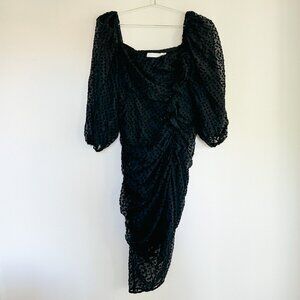 EUC ASTR The Label Athens Black Burnout Dot Dress Size Medium.